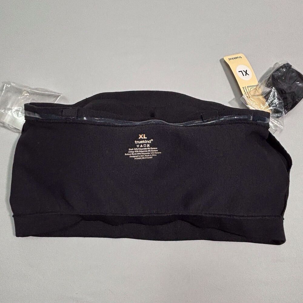 Truekind Bra Womens XL Black Convertible Strapless Bandeau Wireless Stretch NEW - Picture 6 of 10